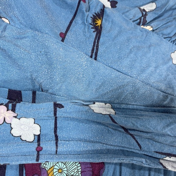 Free People Blue Floral Strapless Mini Dress Women's Small - Picture 3 of 12